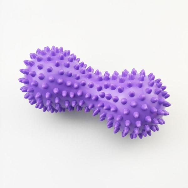 Jordnötsmassageboll, avkopplande muskelfasciaboll för yoga, PVC fotmassageboll (lila),