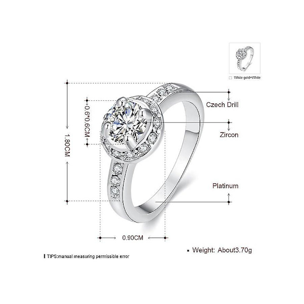 Moderne, skinnende og enkel ring Akr021b6