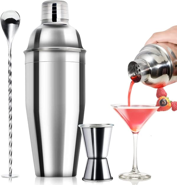 1 stk. Cocktail-blandingssæt i rustfrit stål