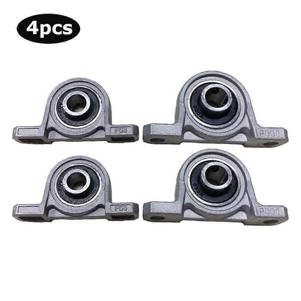 Pakke med 4 kuglelejer zinklegering lejehuse 8mm/10mm