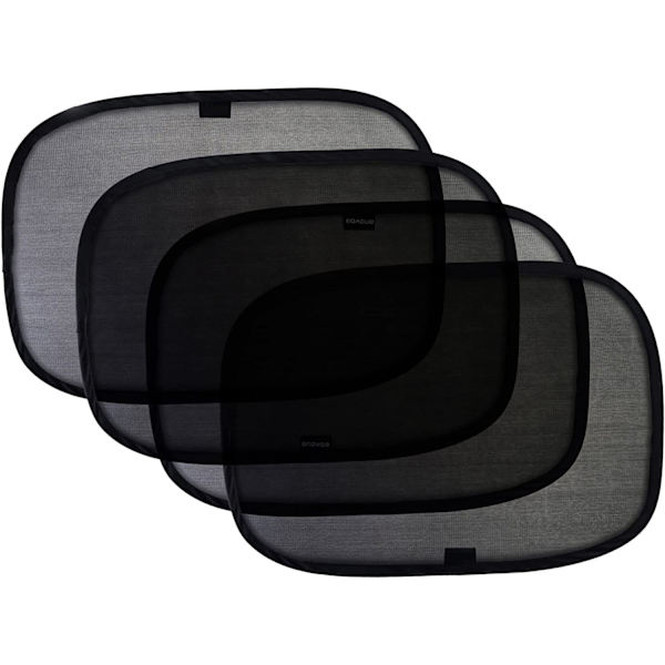 Solskydd för barn i bilen - (4-pack) - Självhäftande gardiner för barn - Solskydd för bil, bländskydd UV-skydd - Solskydd för bilfönster