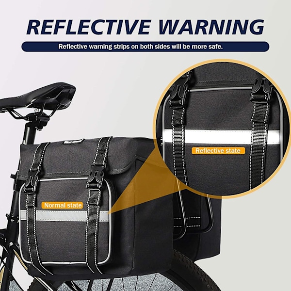 Pyörälaukku Kaksipuolinen Pannier-teline Pyörän Takapannier Nylon 25l Pyöräilyyn Mtb:lle Vedenpitävällä Suojalla Matkustukseen Urheiluun
