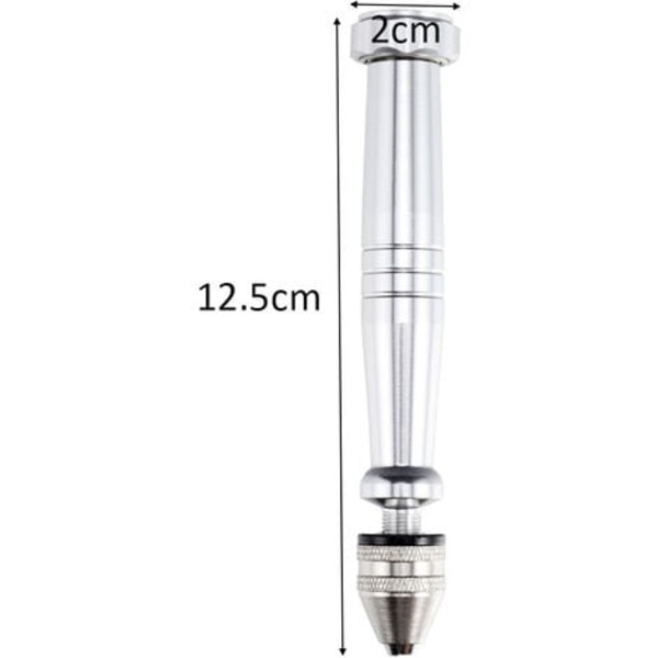 2 st 0,3-3 mm borrsett med borr, handdrivborr, manuell borrning (aluminiumlegering handdrivborr / 58 g)