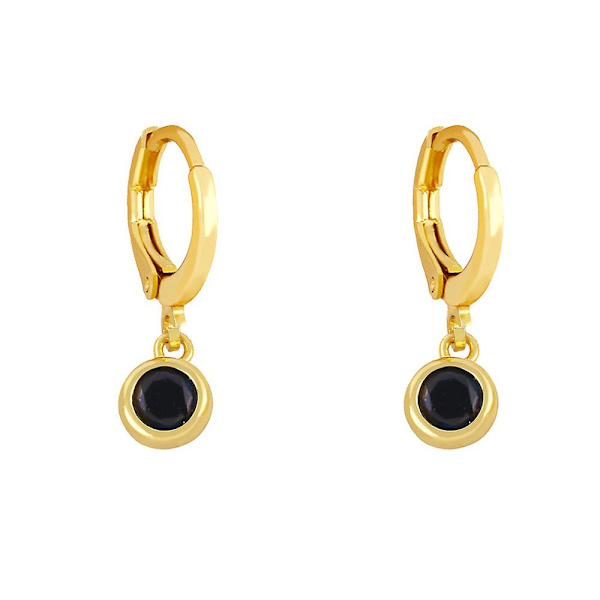 Korvakorut Vintage Zirkon Metallinen Elementti Muodikkaat Korut Ac9793 Black