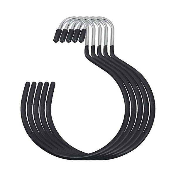 5-pack Kappkrok, Multifunktionella Hängkrokar Black