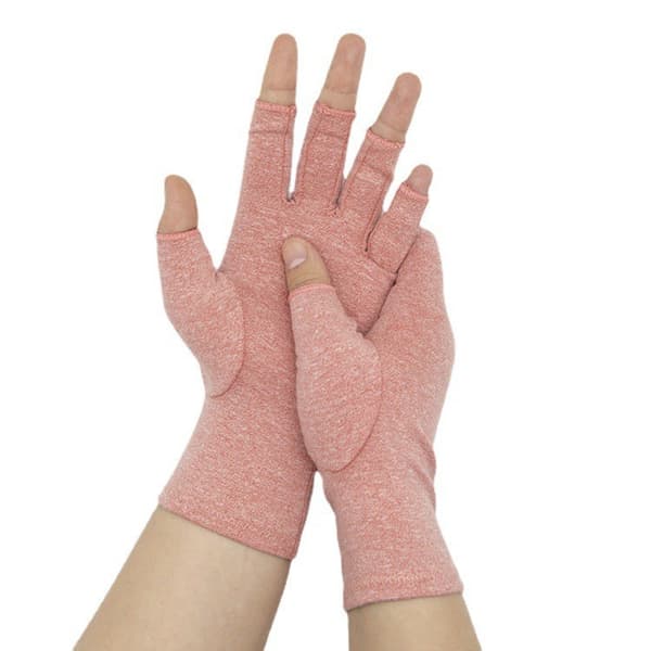 Varma, andningsbara och halkfria halvfingertryckhandskar för