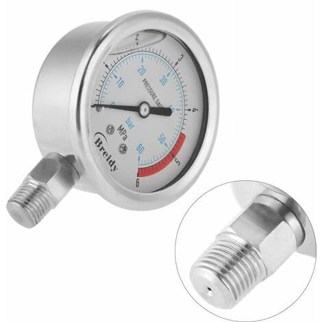 Trykmåler Trykmåler 0-6 Mpa Hydraulisk Trykmåler med NPT Metalhus Bundmontering