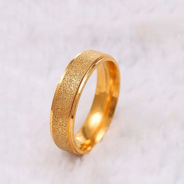 Bryllupsring i rustfritt stål for menn og kvinner, matt ring, smykke, pargave Rose Gold Size 13