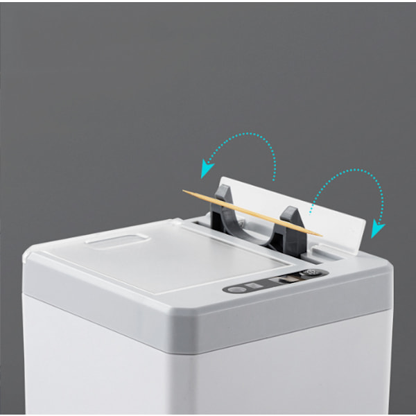 Gråvit batteridriven intelligent induktions tandpetare låda automatisk restaurang tandpetare maskin automatiskt dyker upp