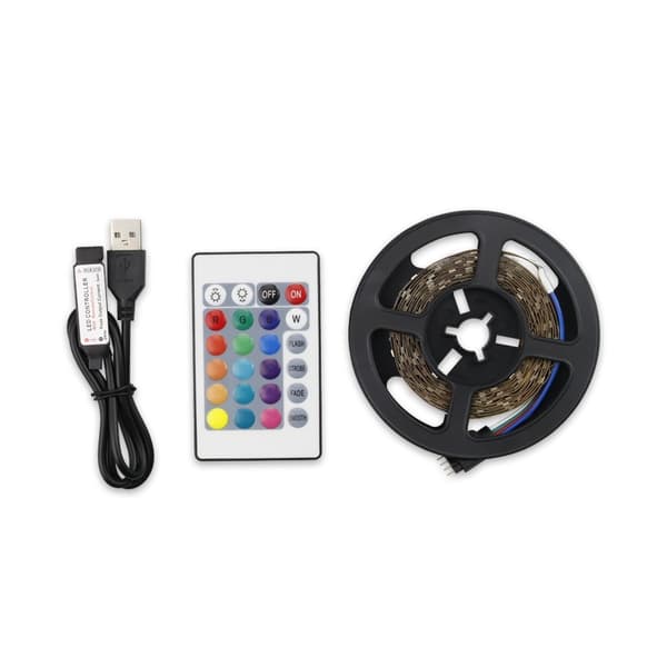 Vanntett LED-stripe lysfarge lysstang stemningsdekorasjon (5m)