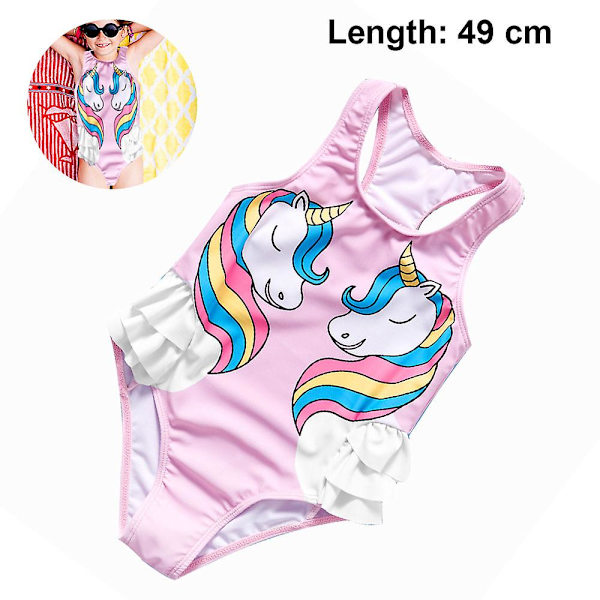Baby Girls One Piece Badetøj Toddler Ruffle Badetøj Badetøj Strandtøj Sød Og Sød Børns Hot Spring Badetøj 5 6Y