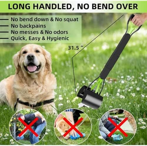 Hundebæsj spade med håndtak 80 cm lang