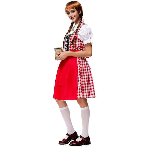 Perinteinen Oktoberfest Dirndl -asu Saksalaiseen Baijerilaiseen Olutjuhlaan Tavernan Tyttö Tarjoilija Neito Karnevaali Pukeutumisjuhla M