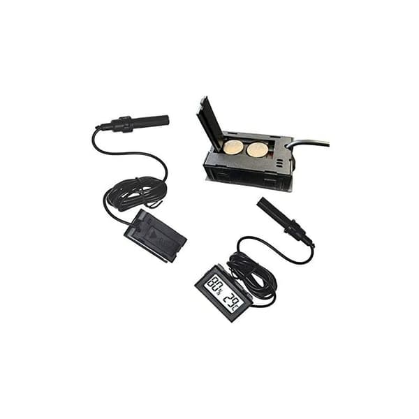 Mini Termometer Hygrometer, Indbygget LCD Digital Luftfugtighedsmåler med Ekstern Sonde til Inkubatorer, Brooder