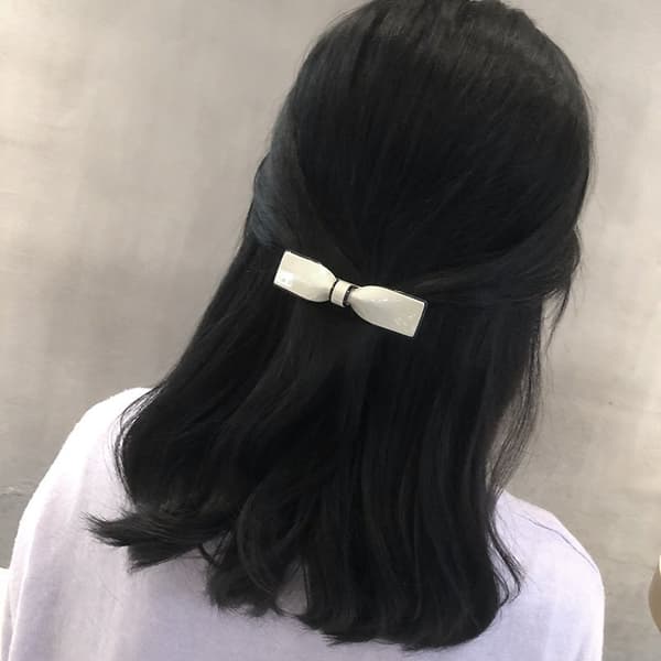 2-PACK Eleganta Hårclips med Rosett Metall Matt Hårsnålar Snap Hår