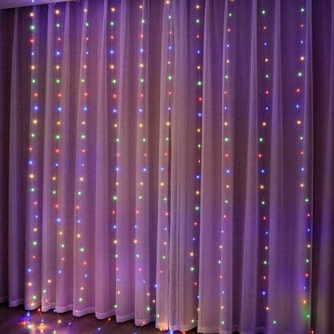 LYCXAMES 3*3 USB Kobbertråd LED Vandfald Gardinlys Ledninger