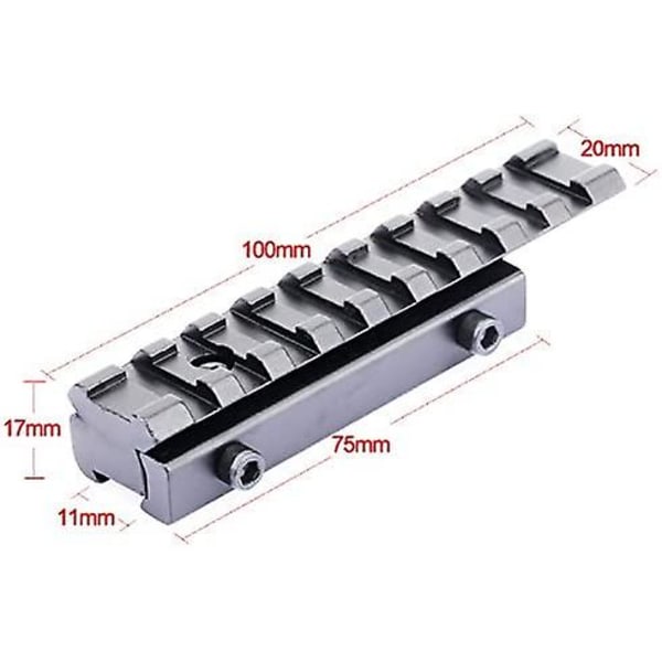Scope Mount Ring 11mm till 20mm Dovetail Picatinny Weaver Adapter Rail Extension Scope Mount Base Rail Extension Adapter