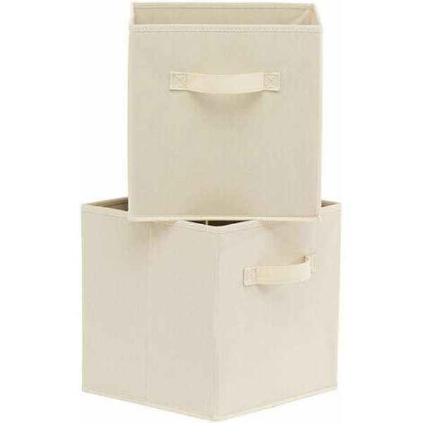 Basics Sett med 6 sammenleggbare oppbevaringskuber (Beige)