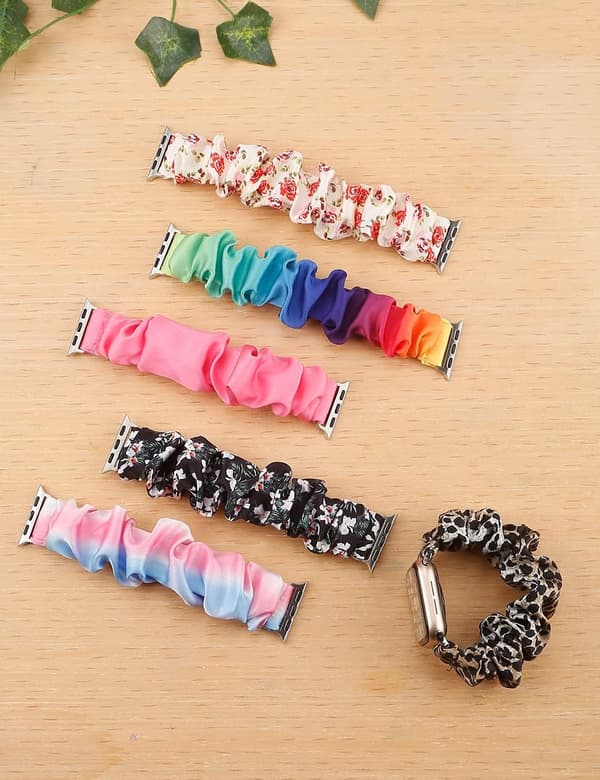 Scrunchie-rem for Apple Watch-remmer - Rem i trykt stoff