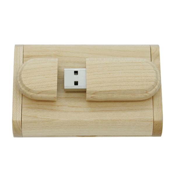 oval U-disk i træ (8GB+trææske)
