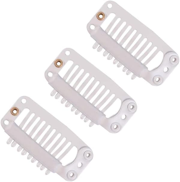 24 stycken/batch 32mm 9-tand hårförlängningsklämma, kamklämma