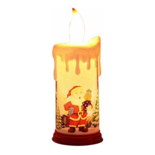 Stykker LED Lys, Jule Design LED Flydende Lys Flammeløs Varmt Hvidt Lys, Julemand