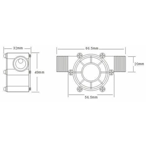Vannkraft vannstrømspumpe DIY-generator, 12V