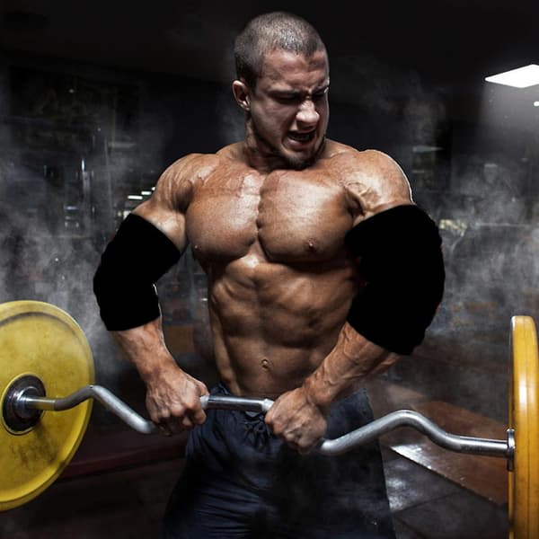 Knäskydd för tyngdlyftning - Knäskydd för knäböj Gym, Cross Training Knäskydd Black