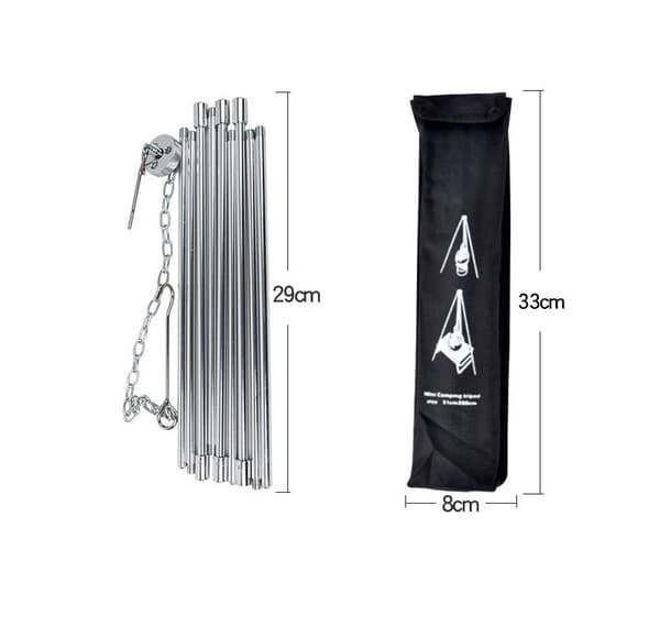 1 stk Udendørs foldbar tripod bærbar grill camping
