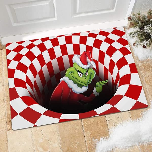 Jule dørmåtte, 3D jule illusions dekorativ dørmåtte