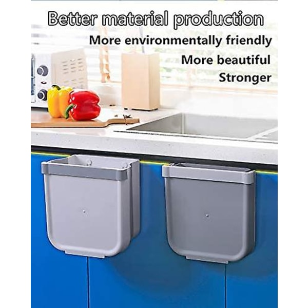 Foldable Kitchen Trash Can Door Kitchen Wall-mounted Trash Bin Kitchen Can For Car Home Office,only One