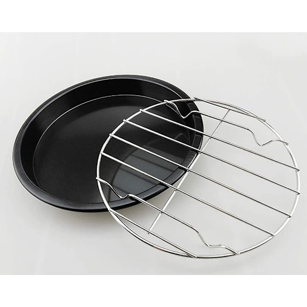 Rund kokegrill i rustfritt stål, 22 cm