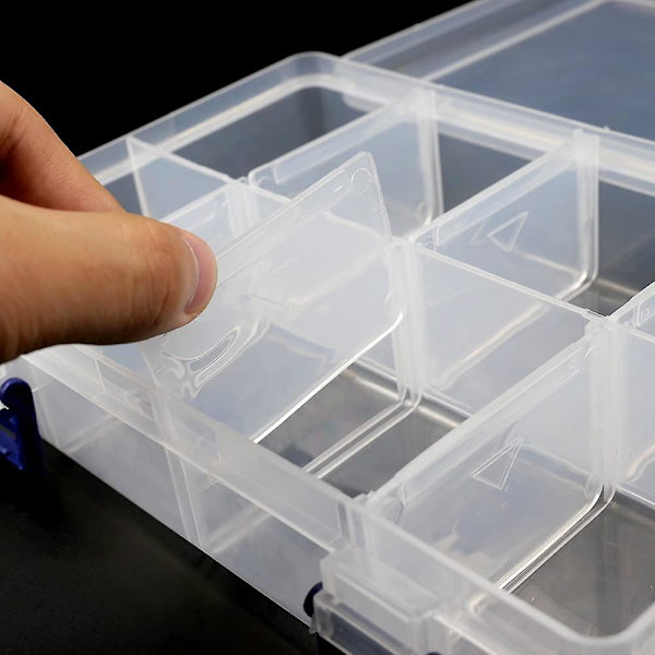 3 stk Justerbar Plastik Smykke Opbevaringsboks Til Opbevaring af Øreringe Halskæde DIY-artikler