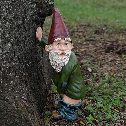 1 stk hagegnomepynt, vanntett harpiks hagegnome statue