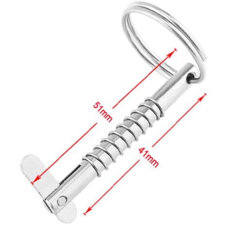 Diameter Bimini Båd Quick Release Pins med Cam og Fjeder, Marine Hardware, 316 Rustfrit Stål med Trækring 5x51mm