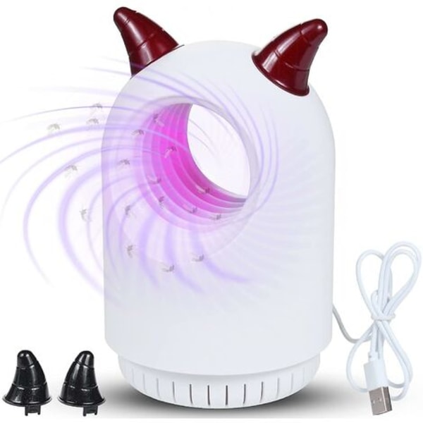 1 stk USB-oppladbart myggdreperlampe, UV-myggdreperlampe Hornform