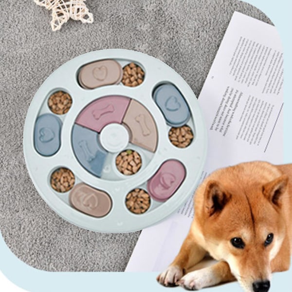 Hundpusselleksaker för valpar, interaktiv hundpusselleksak, godisdispenser för små hundar Träningslek, långsam matare för att hjälpa husdjur matsmältning