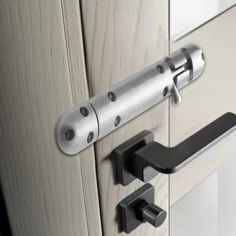 2 STK Rustfrit Stål Boltlås Indvendig Dørbolt, Sikkerhedsbolt Tyverisikring Dørspænde, 187*29mm