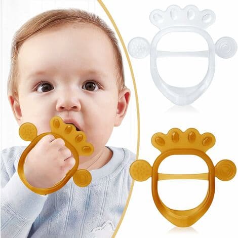 Baby bidering, rav og gennemsigtige bideringe 2 stk.