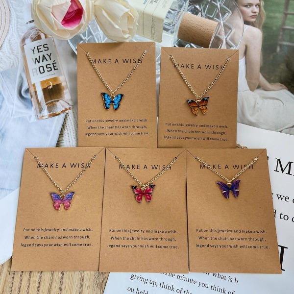 Halsband Butterfly Fashion Smycken B1769 A1