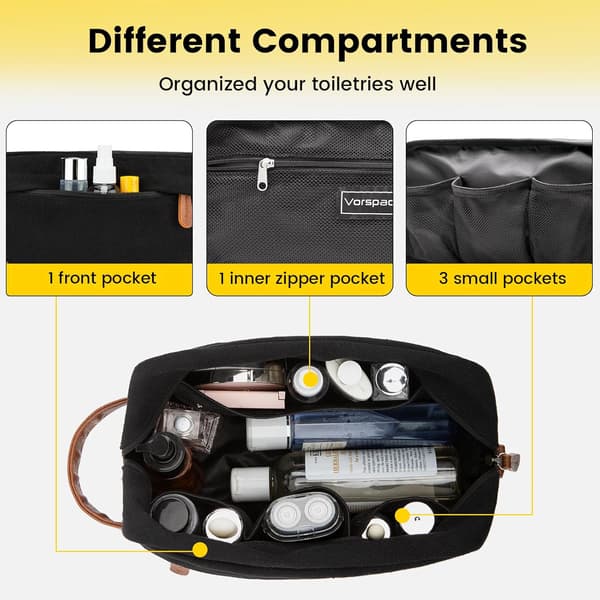 Necessär Stor Kapacitet Dopp Kit för Män Vattenresistent
