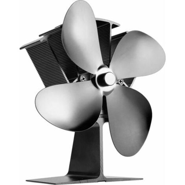 Puukiukaksen Tuuletin 40°C Käynnistys Hiljainen Toiminta, 4 Siipinen Tuuletin On Lämpövoimalla, Ecofan Puukiukaaseen, Takkaan
