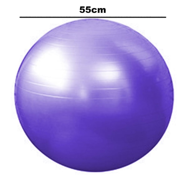 Balanceøvelsesbold - Til Yoga, Graviditet, Hjemmetræning, Pilates, Fysioterapi, Balance Purple 55Cm