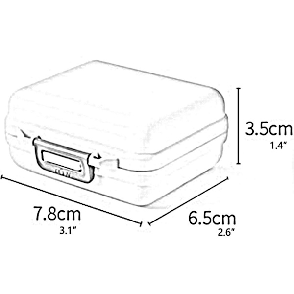 2 stk. (Hvid) Pilleæsker Mini Pilleæske Separat Design