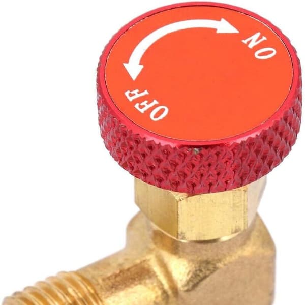 1/4\" - 5/16\", Messing strømningsreguleringsventil for R410A laderør