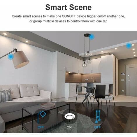 Sonoff T2 US 2C wifi smart veggberøringsbryter i smarthjem stemmestyring