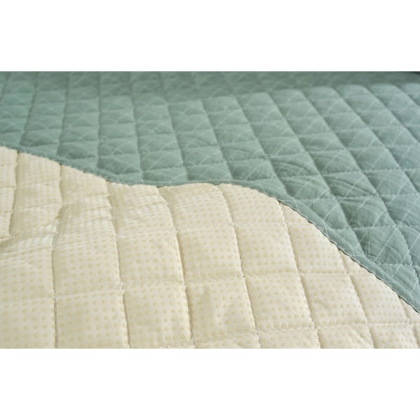 Moderne og enkel vævet vasket bomulds sofa pude, stof anti-slip læder sofa betræk pude (Ternet grøn, 90*160CM)