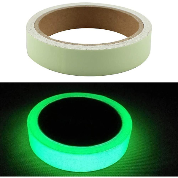 2 st Glow In The Dark Tejp - Lysande Grön Självhäftande Tejp 10m Två Rullar Glow In The Dark Tejp - Avtagbar/Vattentät/Fotoluminescent