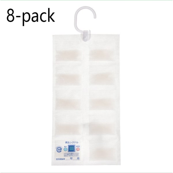 Avfuktingspose, avfukter, tørkemiddel Value pack of 8