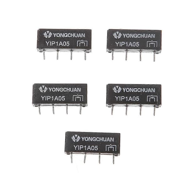 5 stk. 5V SIP-1A05 Reed Switch Relæ Single In-line 4pin Til PAN CHANG Relæ